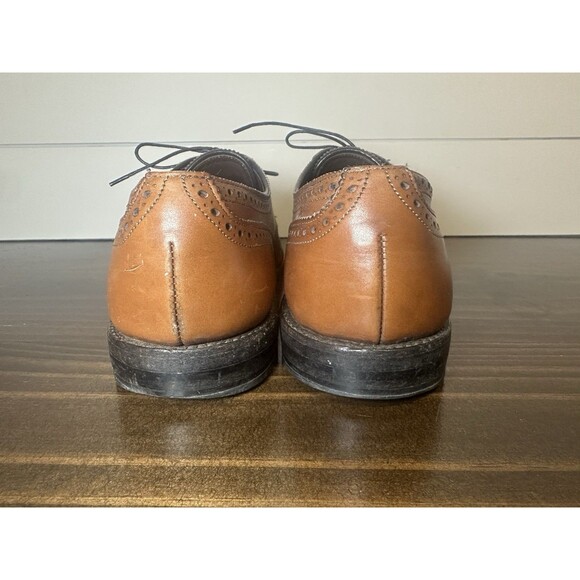 ALLEN EDMONDS Sanford Brogue Oxford Brown Cap Toe Dress Shoes Men's 12 AA - Picture 3 of 13